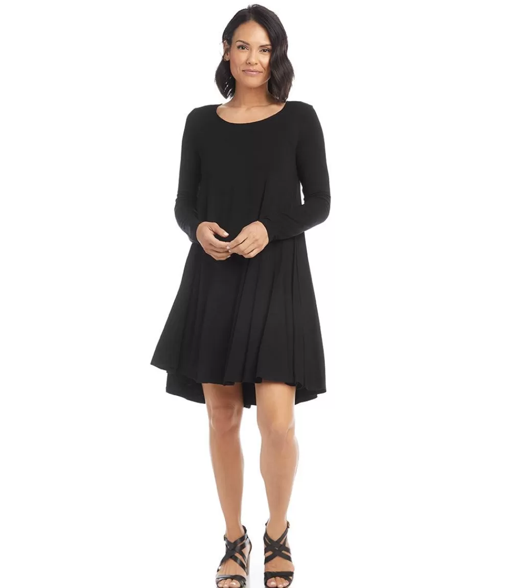 Long Sleeve Maggie Trapeze Dress>Karen Kane Fashion