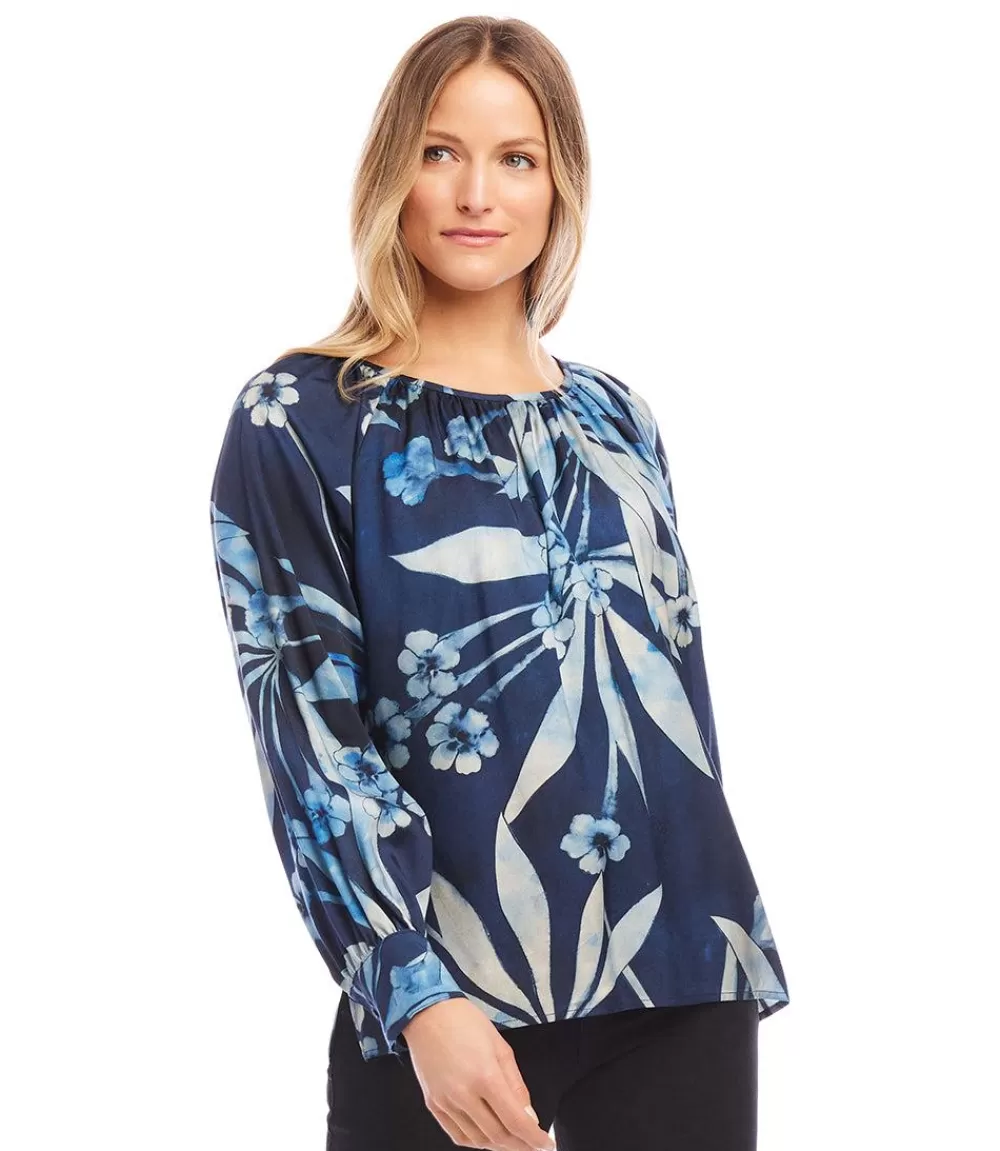 Long Sleeve Peasant Top>Karen Kane Store