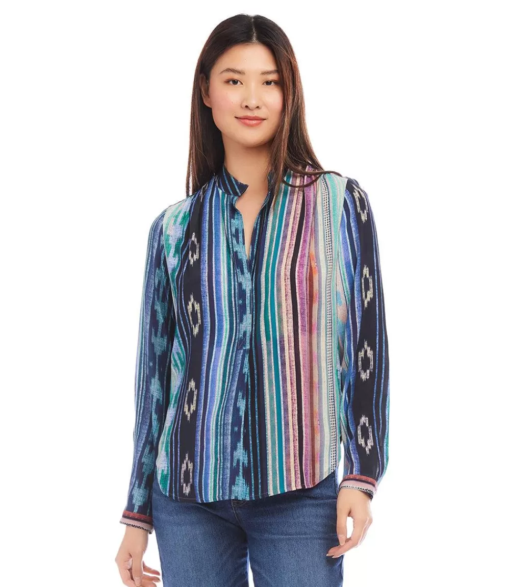 Long Sleeve Placket Top>Karen Kane Fashion