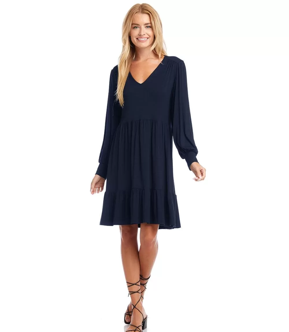 Long Sleeve Tiered Dress>Karen Kane Sale