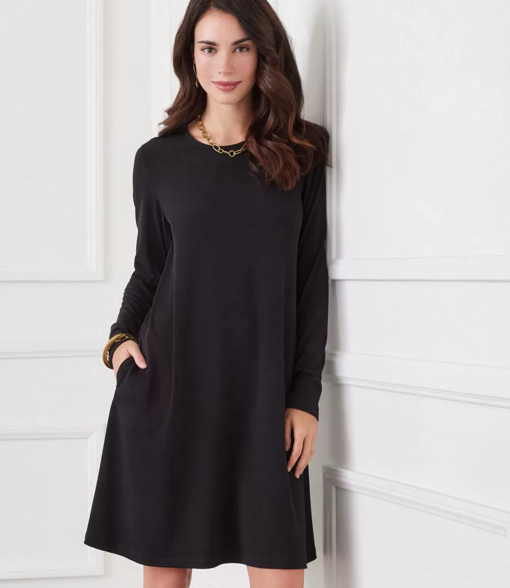 Long Sleeve Travel Jersey Dress>Karen Kane Clearance