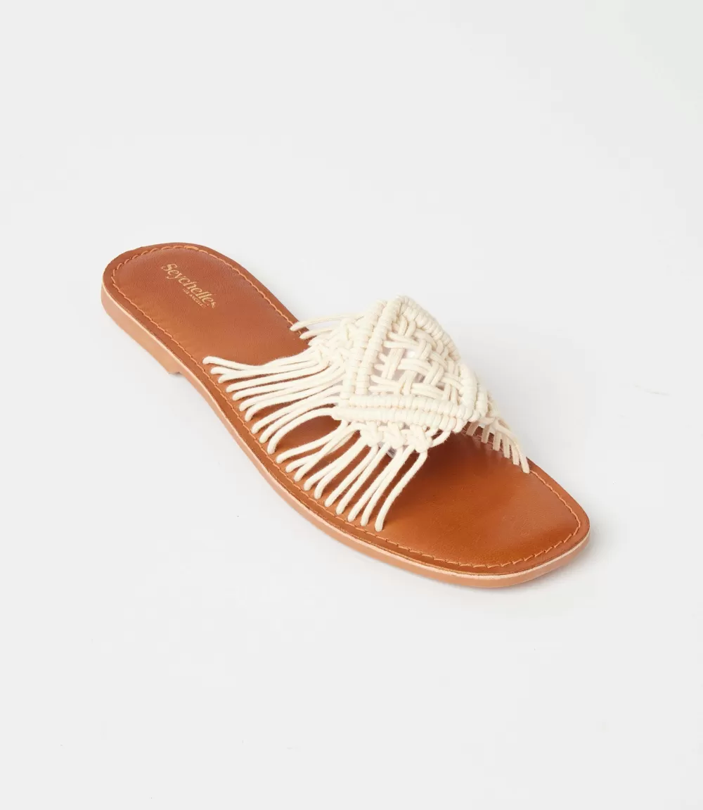 Mahogany Woven Slides>Karen Kane Shop