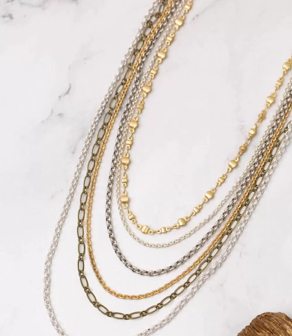 Metallic strand Necklace>Karen Kane Hot