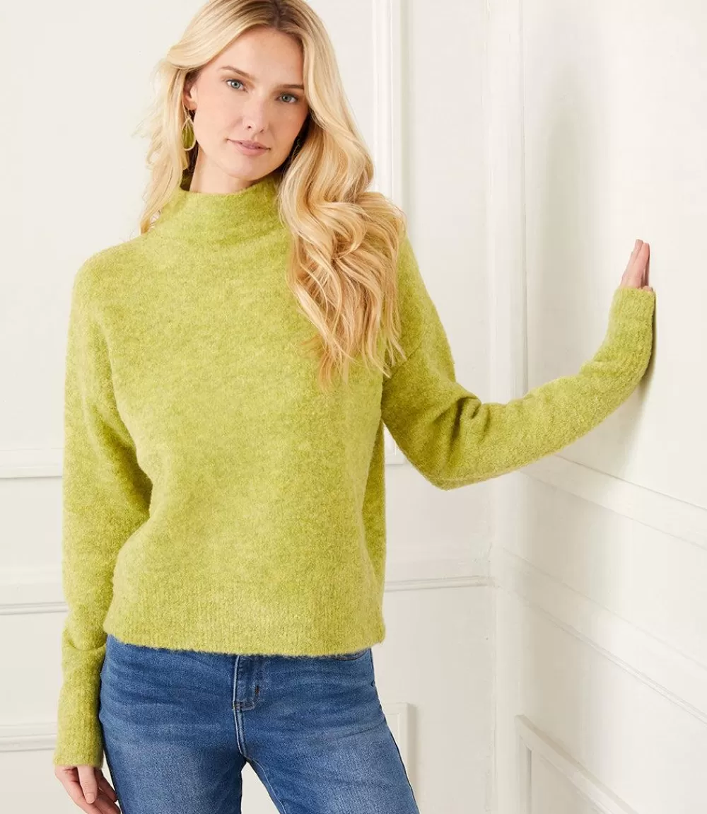 Mock Neck Boucle Sweater>Karen Kane Flash Sale