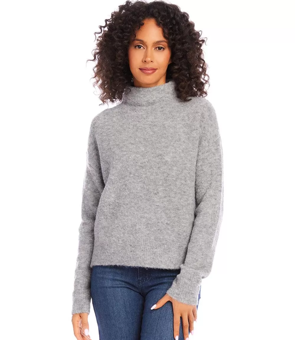 Mock Neck Boucle Sweater>Karen Kane Cheap