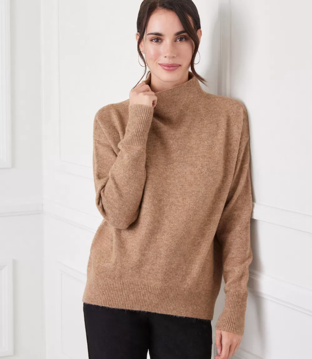 Mock Neck Sweater>Karen Kane Hot