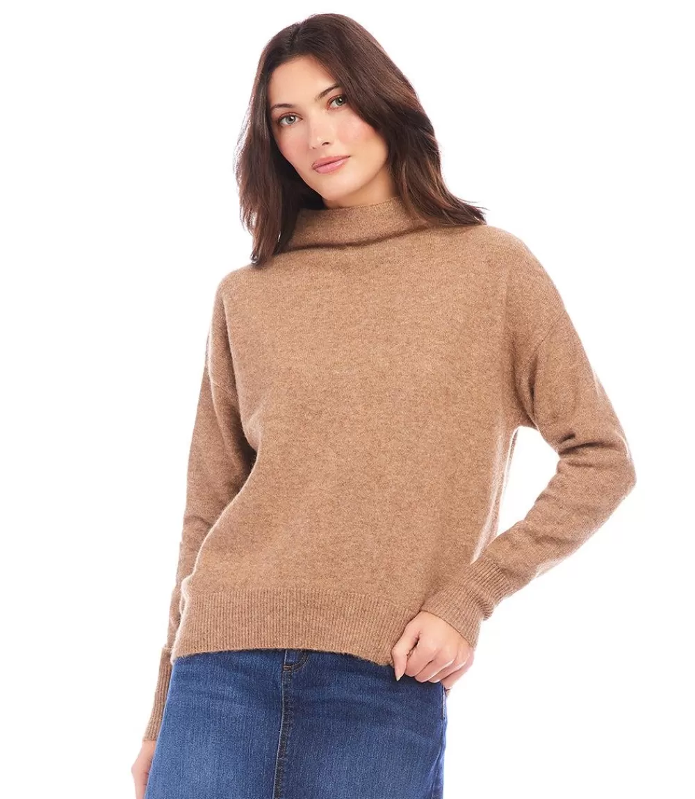 Mock Neck Sweater>Karen Kane Hot