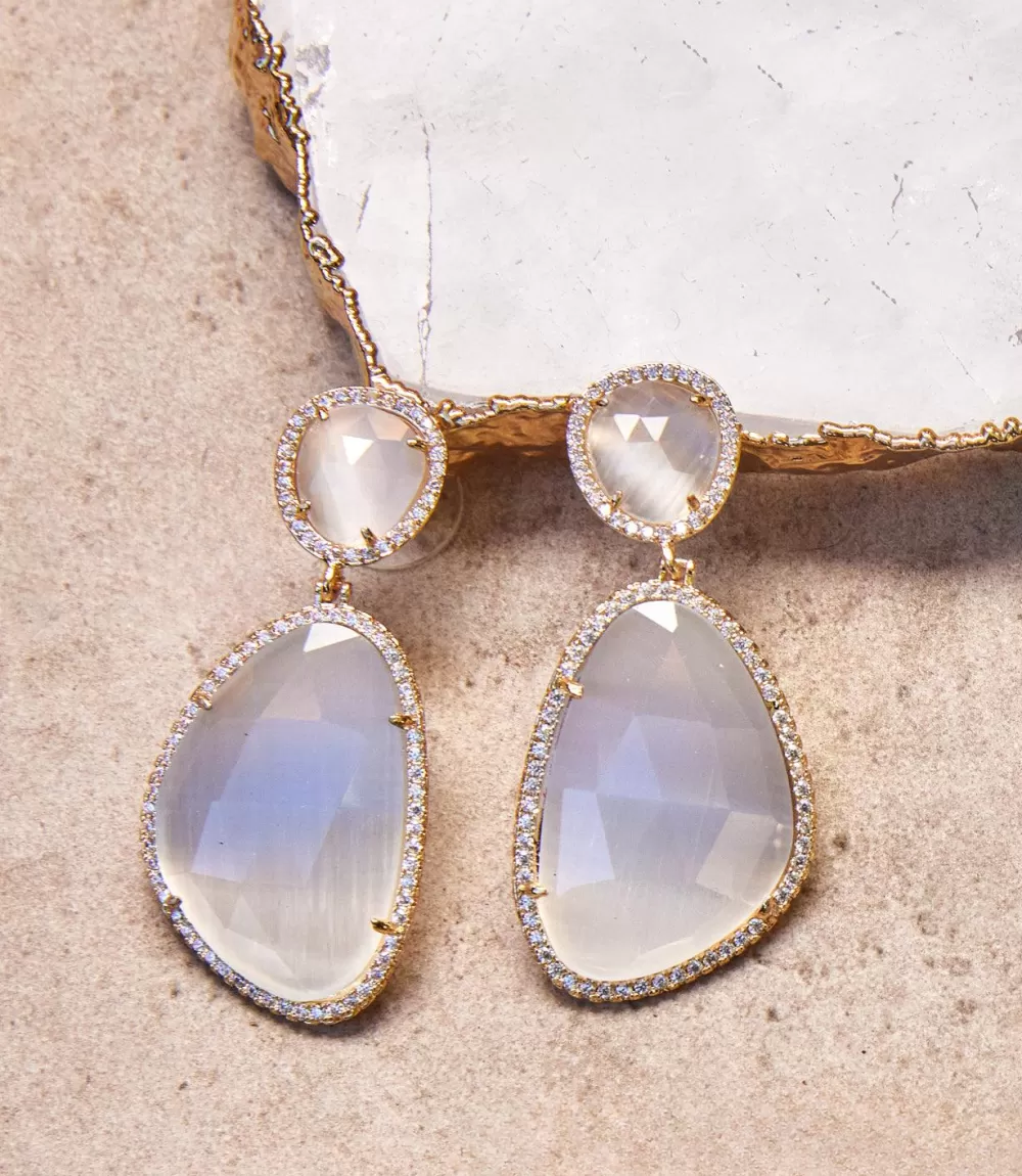 Moonstone Earrings>Karen Kane Hot