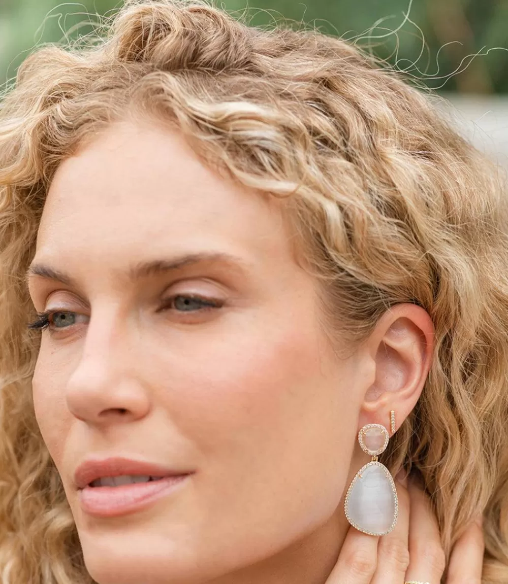 Moonstone Earrings>Karen Kane Hot