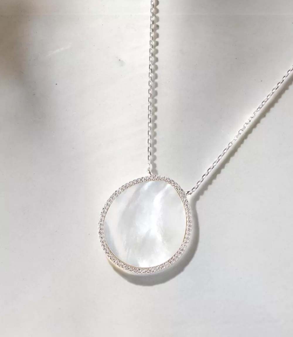 Mother of Pearl Oval Pendant Necklace>Karen Kane Best Sale