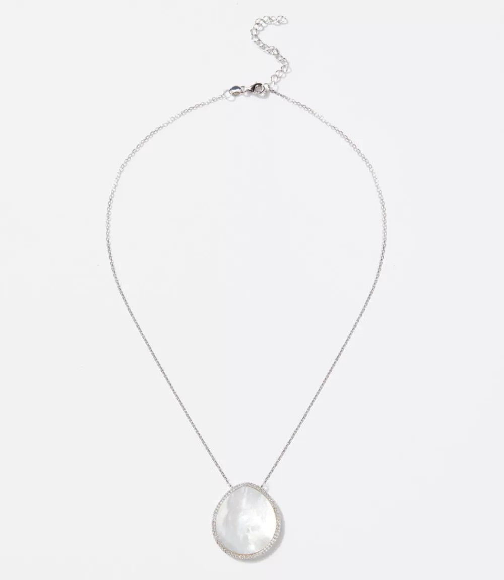 Mother of Pearl Oval Pendant Necklace>Karen Kane Best Sale