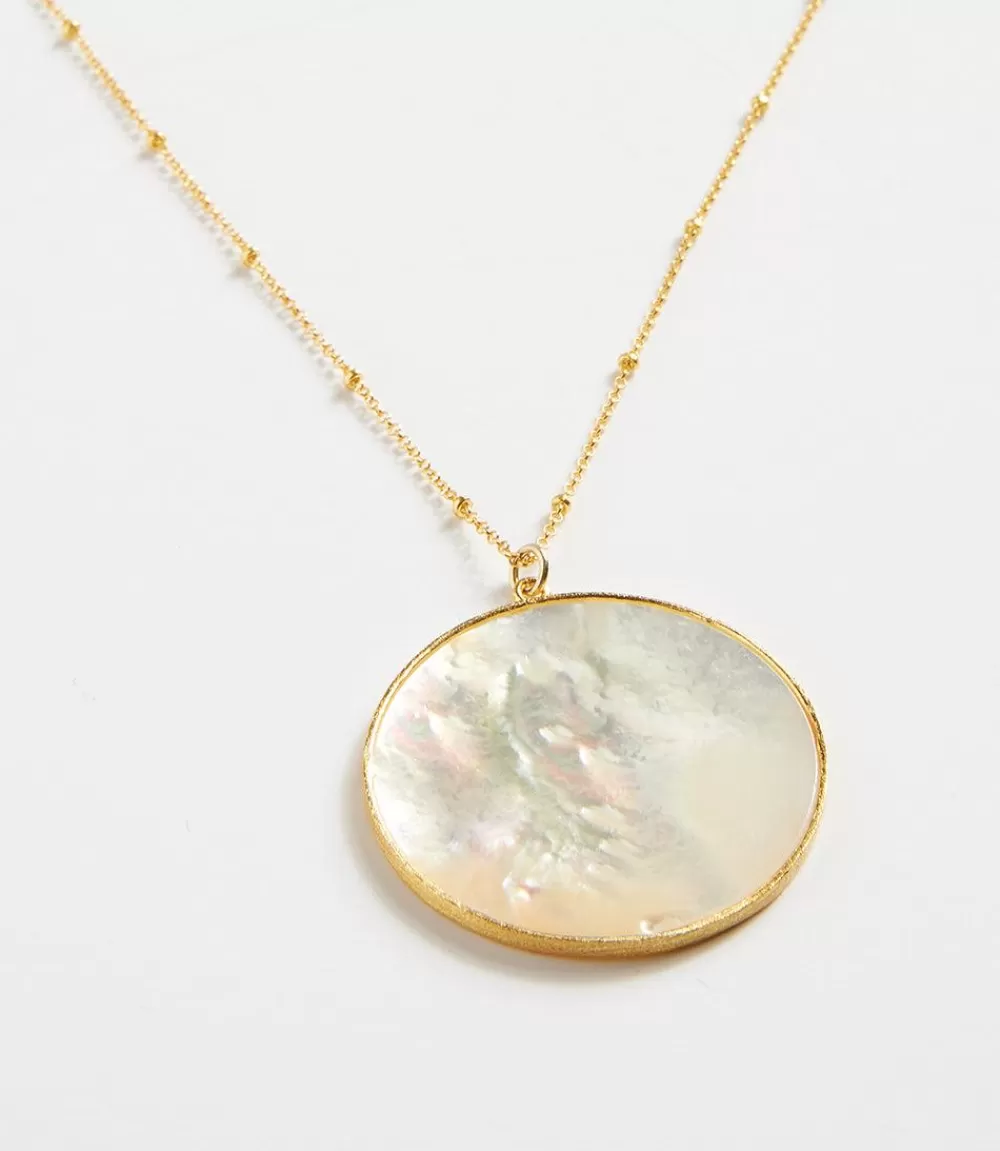 Mother Of Pearl Pendant Disc Necklace>Karen Kane Cheap