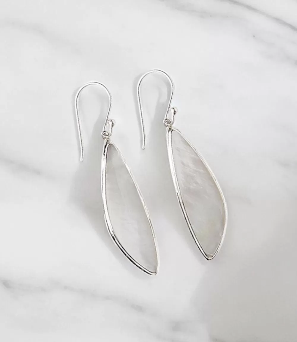 Mother of Pearl Scalene Drop Earrings>Karen Kane Sale