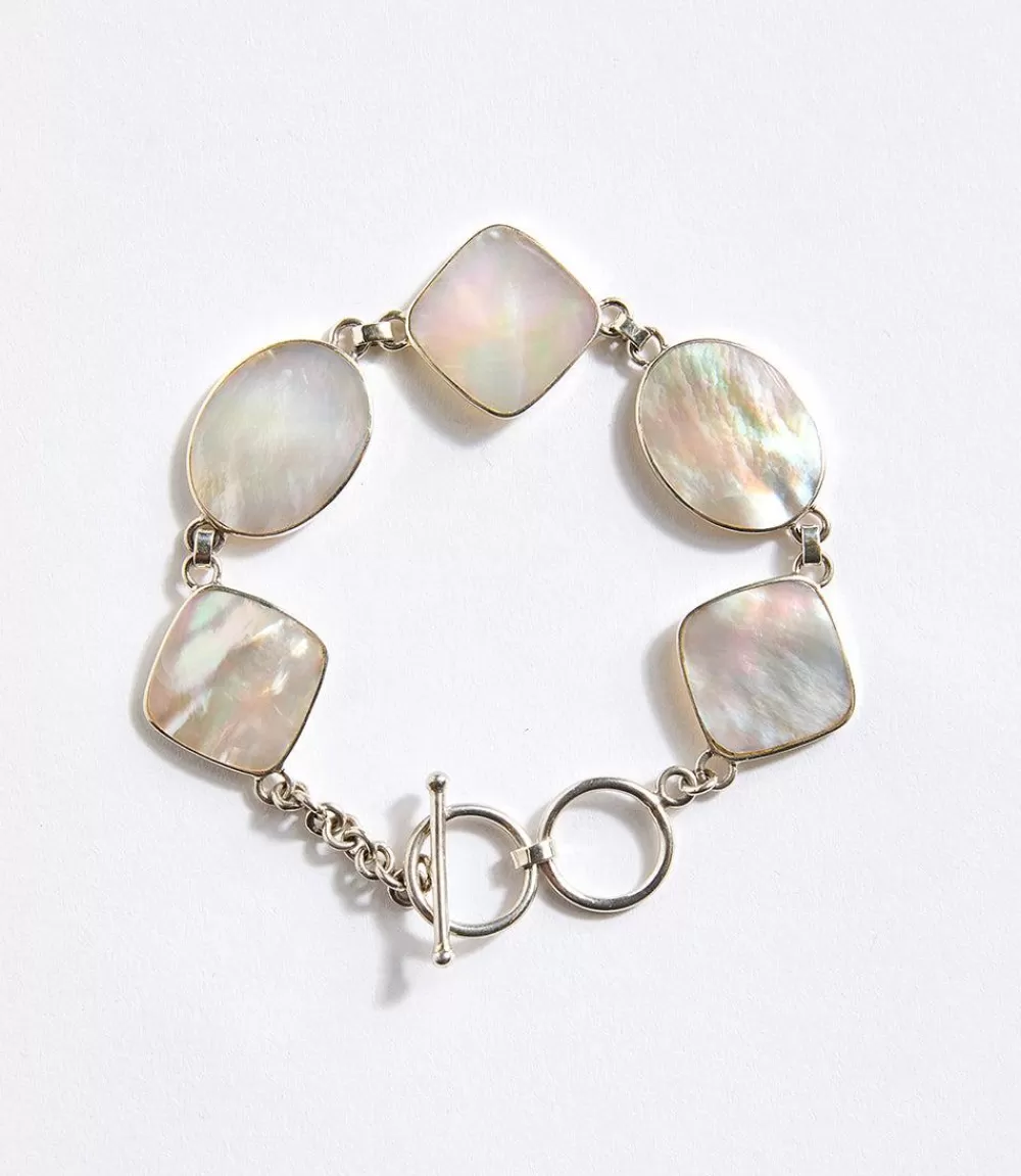 Mother of Pearl Station Bracelet>Karen Kane Cheap