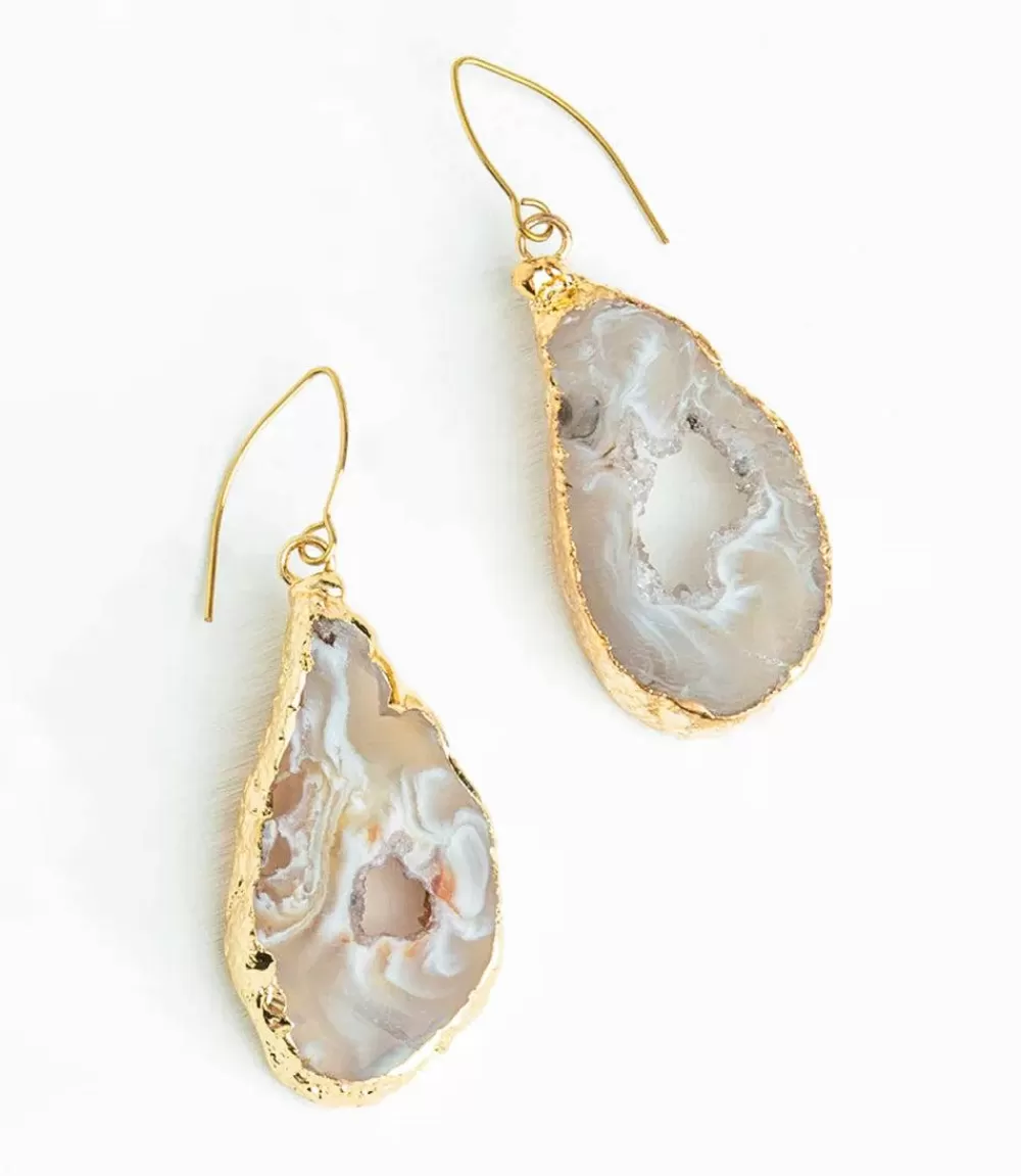 Agate Gold Earrings>Karen Kane Discount