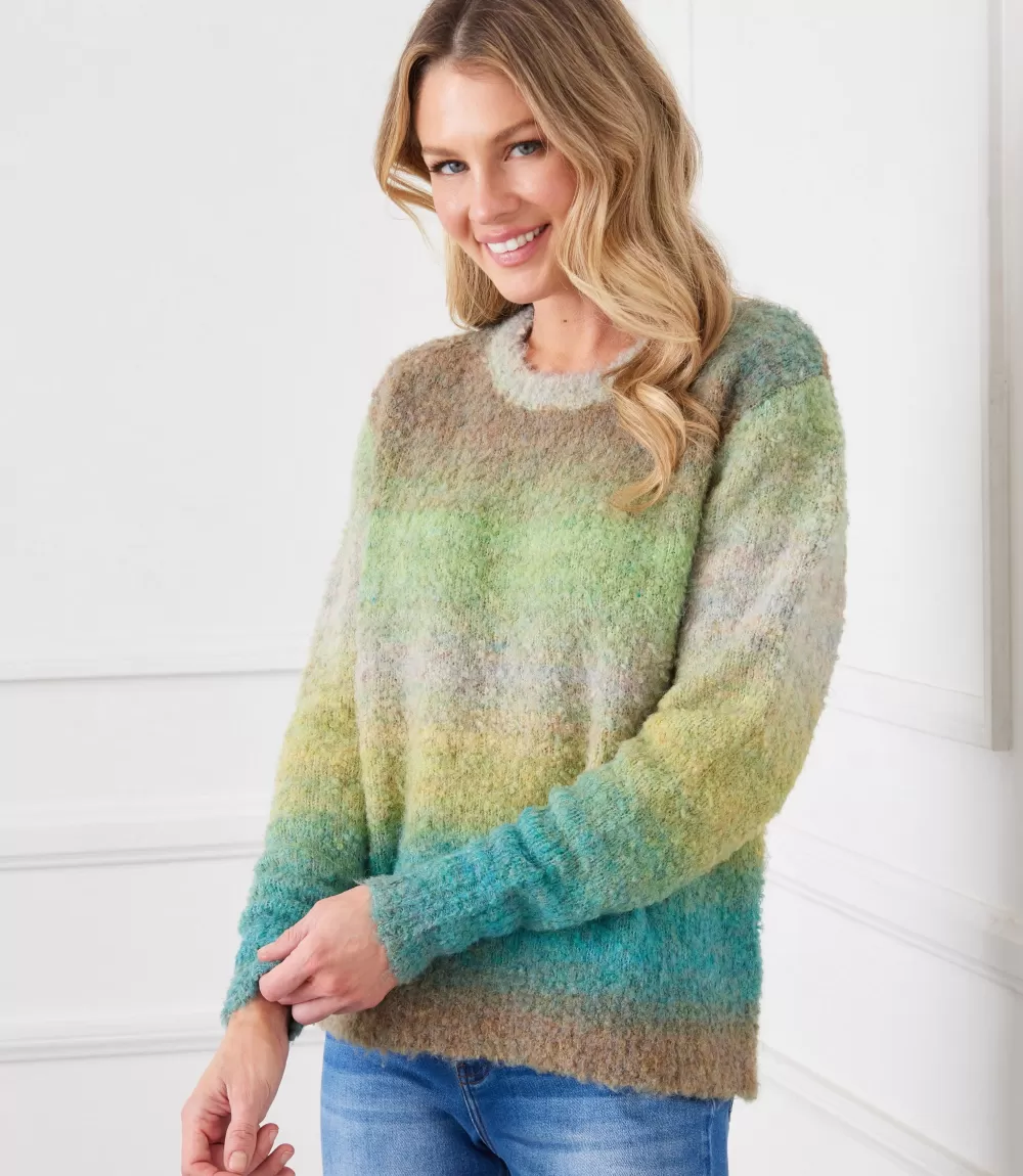 Ombre Boucle Sweater>Karen Kane Sale