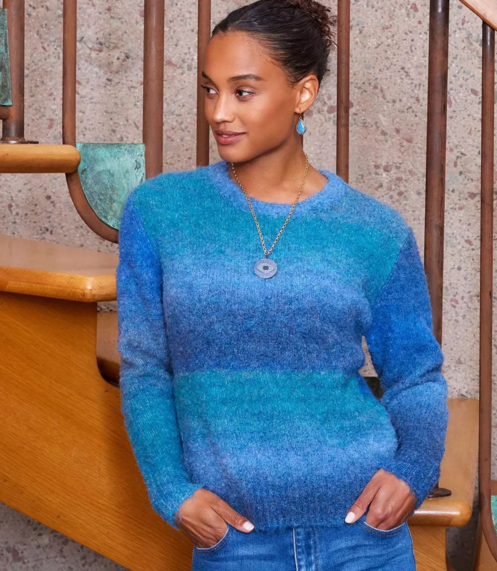 Ombre Boucle Sweater>Karen Kane Flash Sale