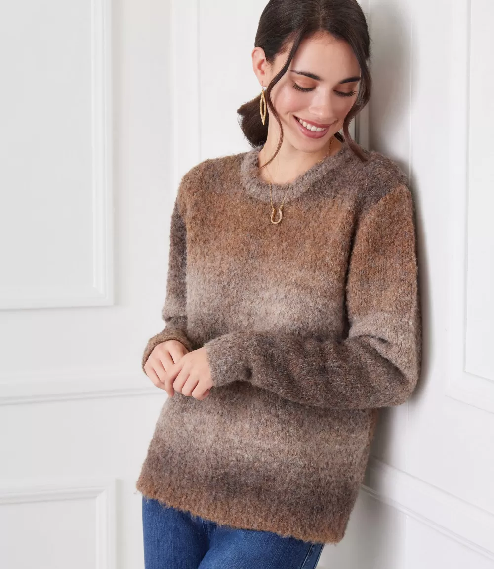 Ombre Boucle Sweater>Karen Kane Outlet