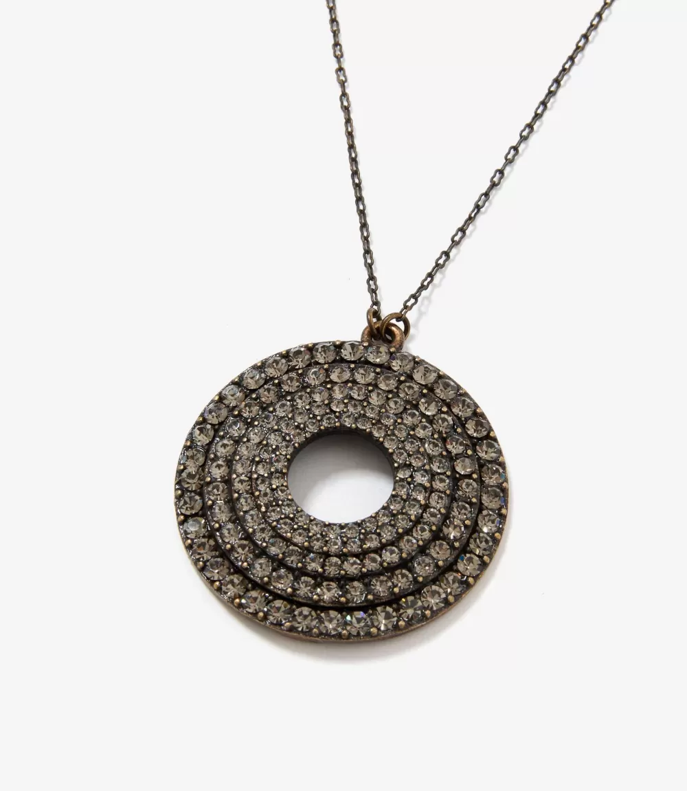 Open Disc Pavé Necklace>Karen Kane Discount