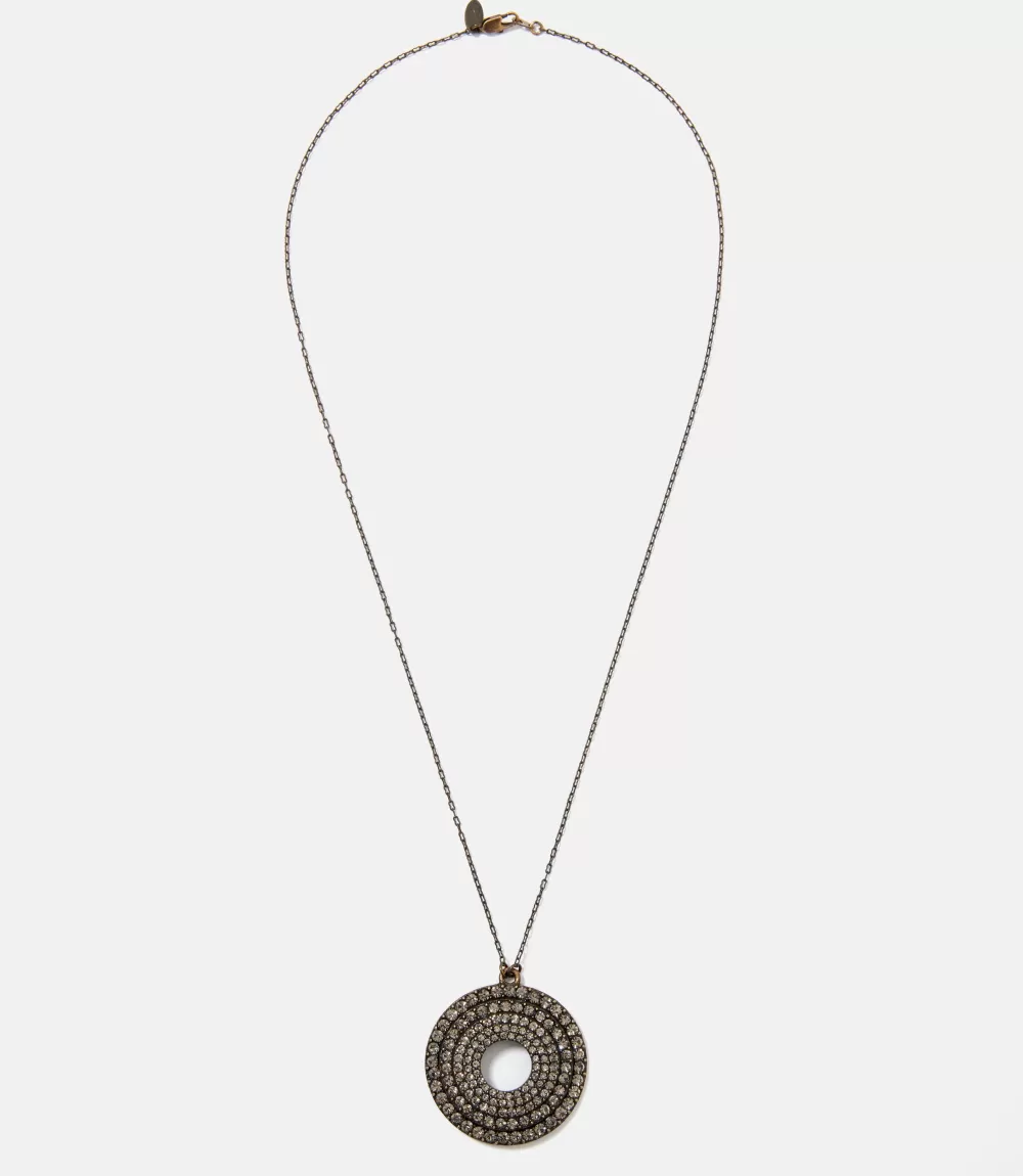 Open Disc Pavé Necklace>Karen Kane Discount