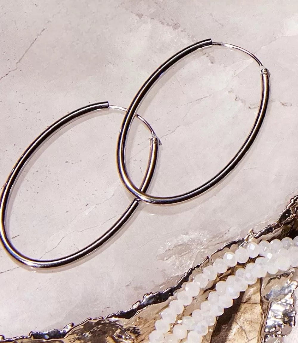 Oval Hoop Earrings>Karen Kane New