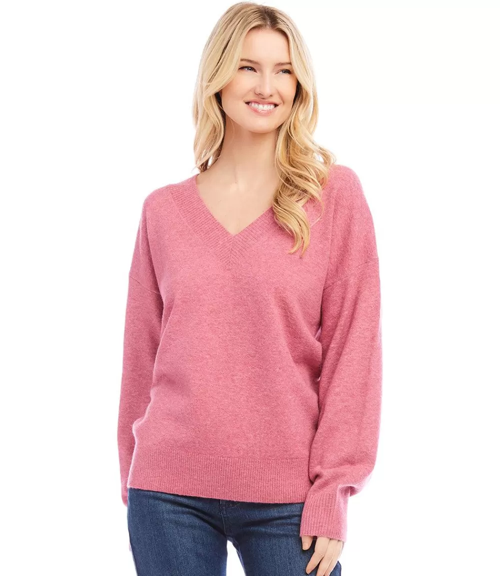 Oversized V-Neck Sweater>Karen Kane Best Sale