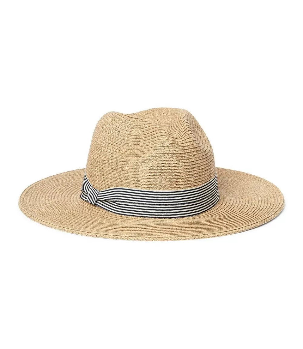 Panama Hat With Striped Band>Karen Kane Cheap