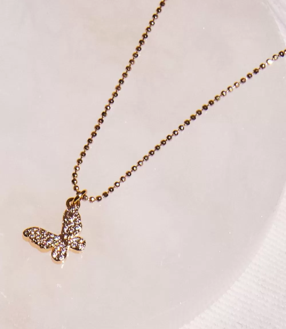 Pavé Butterfly Necklace>Karen Kane Cheap