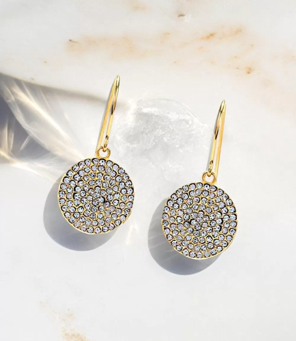 Pavé Disc Earrings>Karen Kane Online