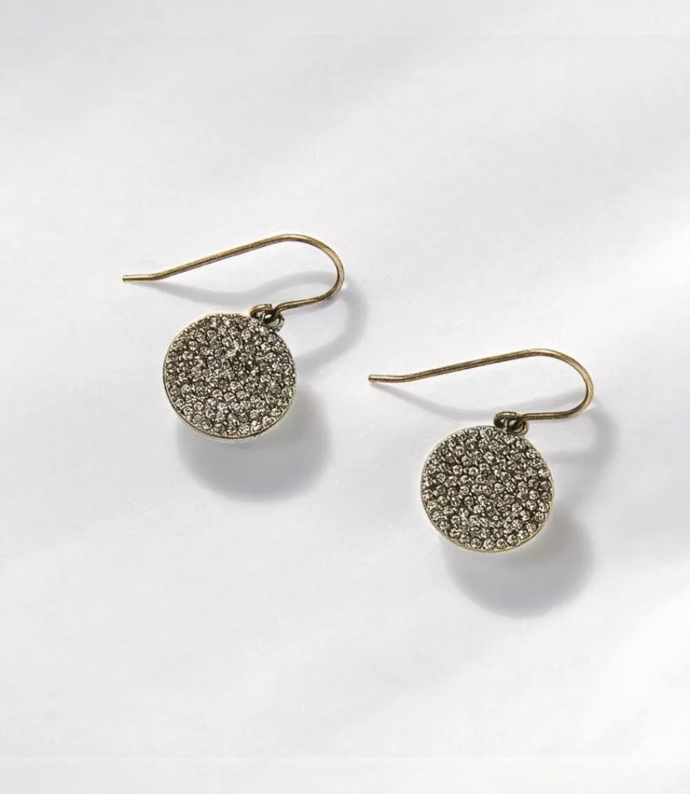 Pavé Disc Earrings>Karen Kane Outlet