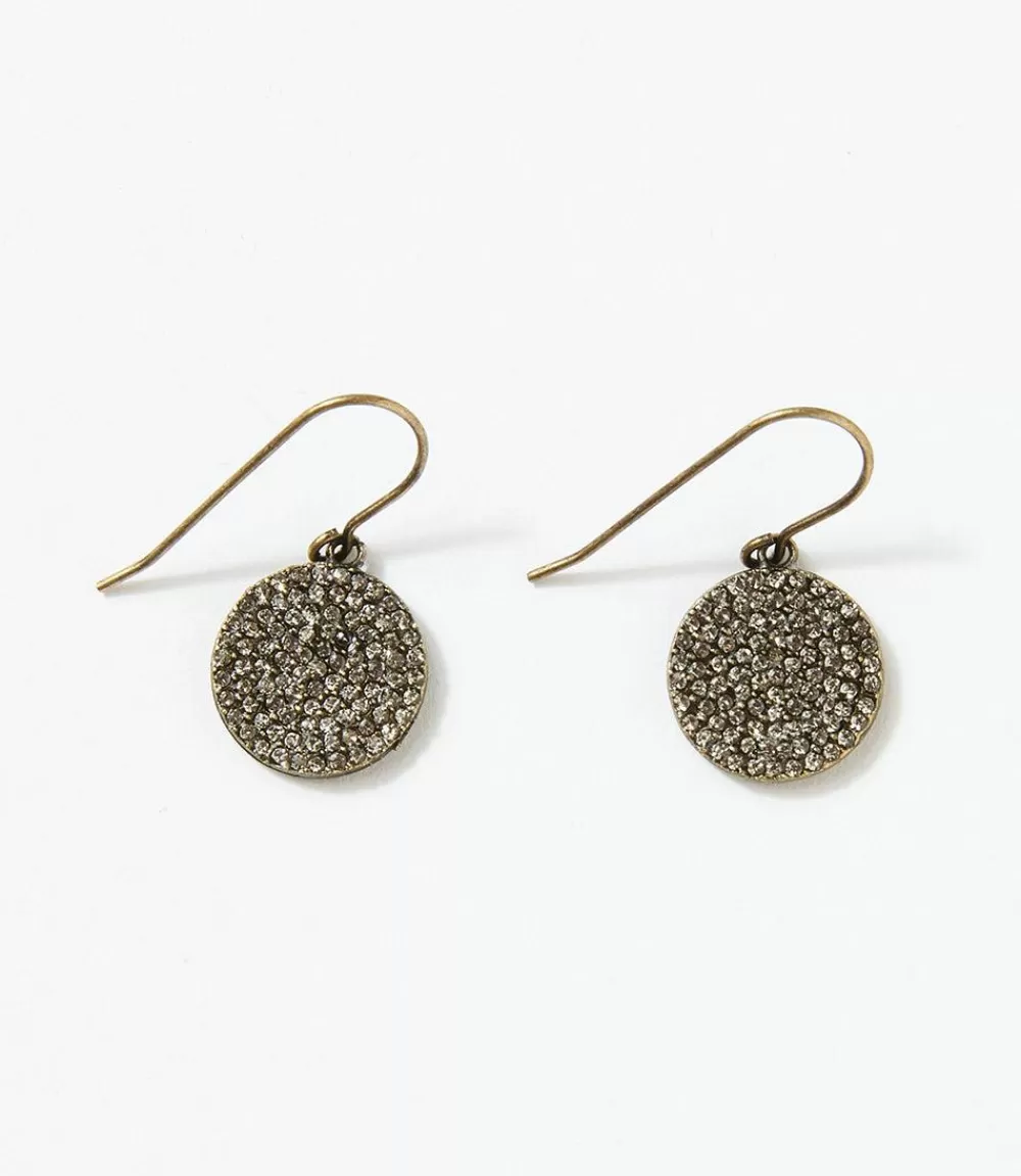 Pavé Disc Earrings>Karen Kane Outlet