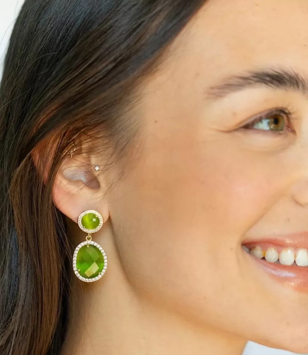 Pavé Double Drop Earrings>Karen Kane Sale