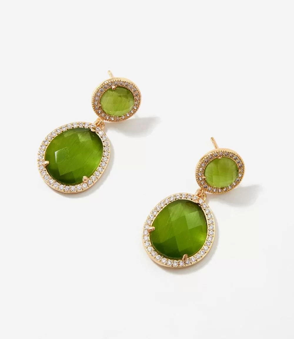 Pavé Double Drop Earrings>Karen Kane Sale