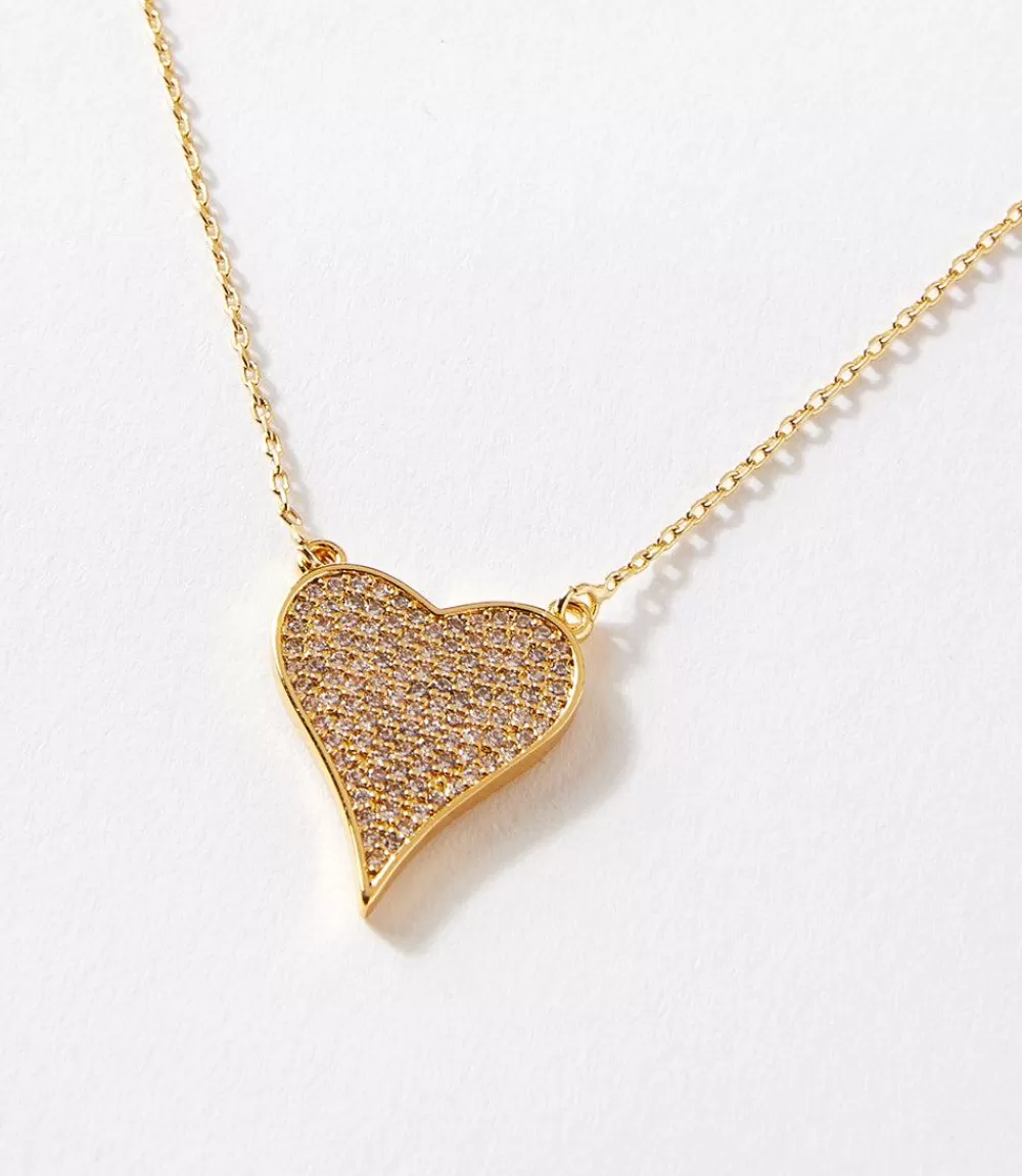 Pavé Heart Necklace>Karen Kane Hot