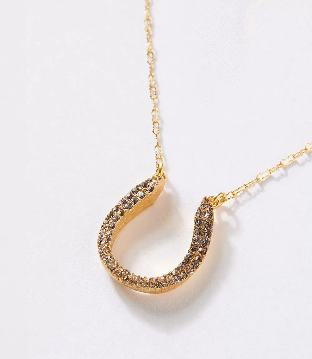 Pavé Horseshoe Necklace>Karen Kane Discount