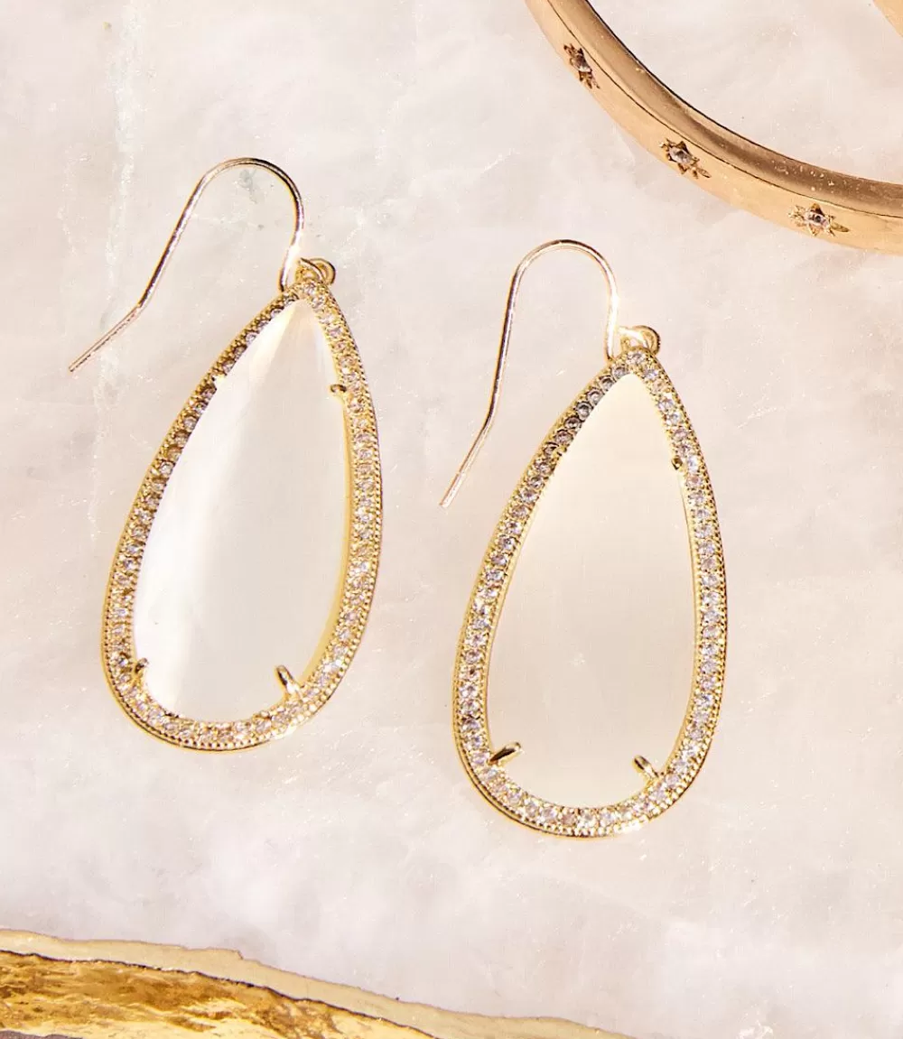 Pavé Long Teardrop Earrings>Karen Kane Best