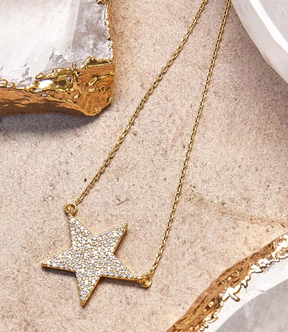 Pavé Star Necklace>Karen Kane Cheap