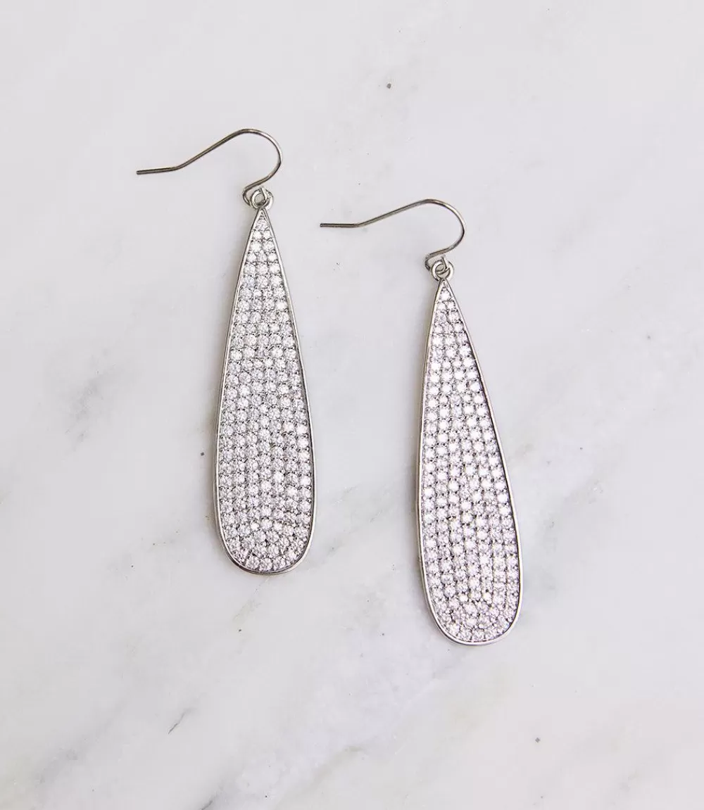 Pavé Teardrop Earrings>Karen Kane Cheap