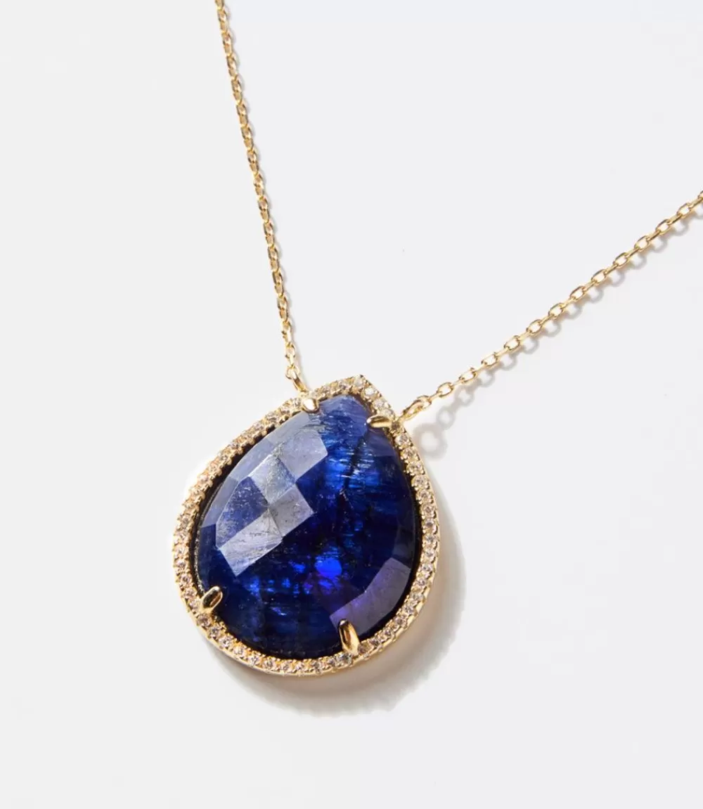 Pavé Teardrop Necklace>Karen Kane New