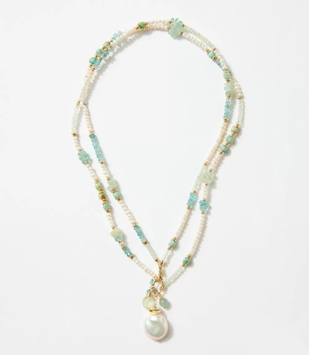 Pearl And Gemstone Cluster Necklace>Karen Kane New