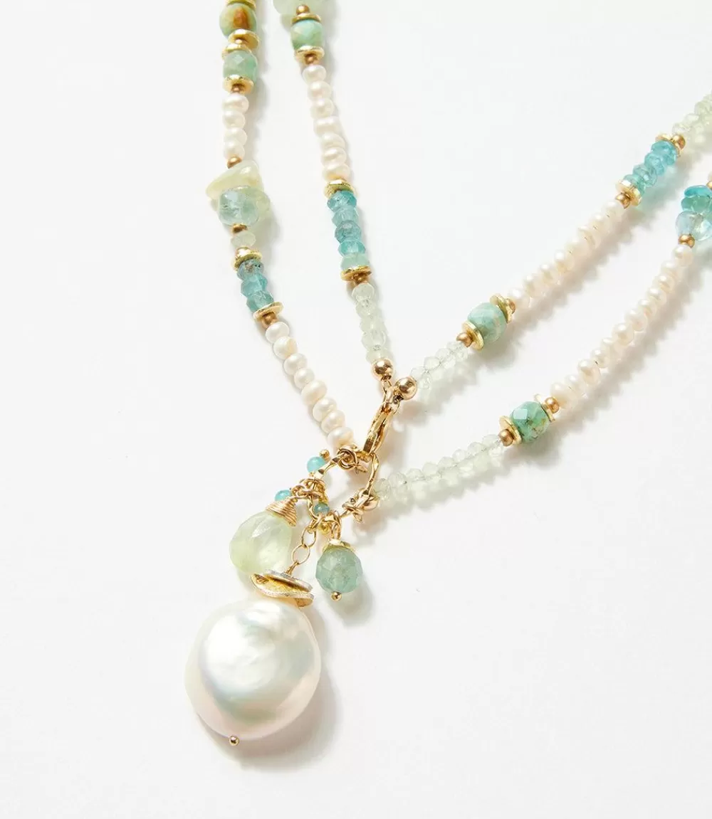 Pearl And Gemstone Cluster Necklace>Karen Kane New