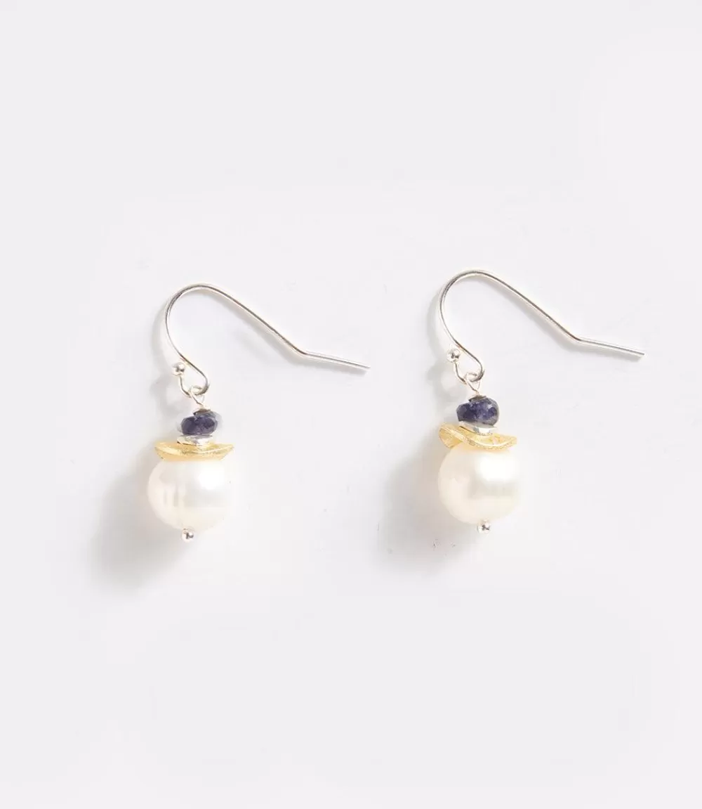 Pearl and Kyanite Drop Earrings>Karen Kane Hot