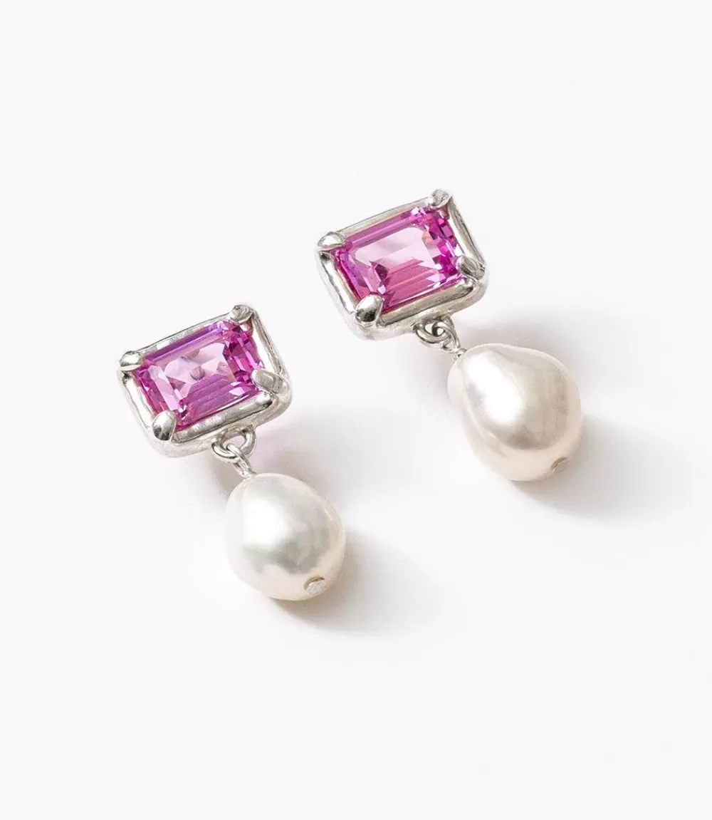 Pearl And Sapphire Earrings>Karen Kane Store