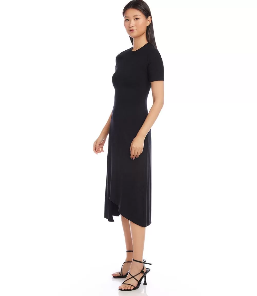 Petite Size Asymmetric Front-Slit Dress>Karen Kane Best