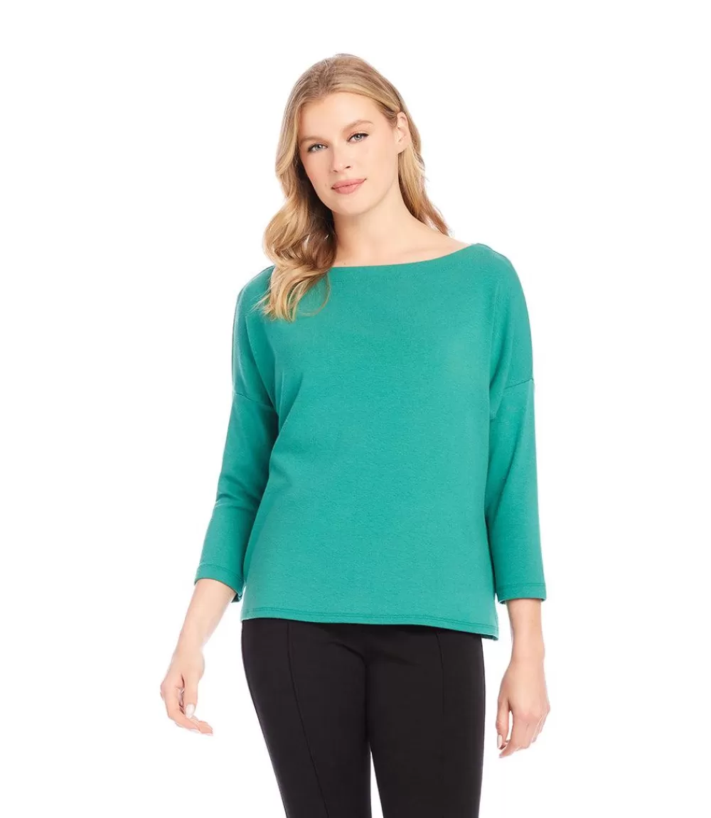 Petite Size Boatneck Top>Karen Kane Flash Sale