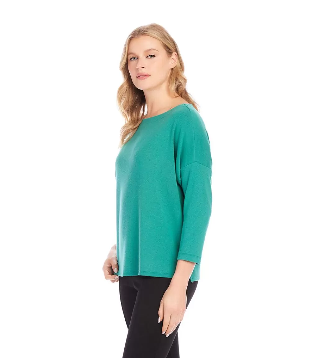 Petite Size Boatneck Top>Karen Kane Flash Sale