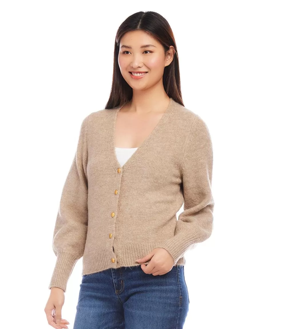 Petite Size Button Up Cardigan Sweater>Karen Kane Cheap