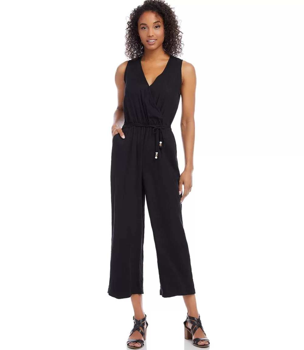 Petite Size Cropped Jumpsuit>Karen Kane Cheap