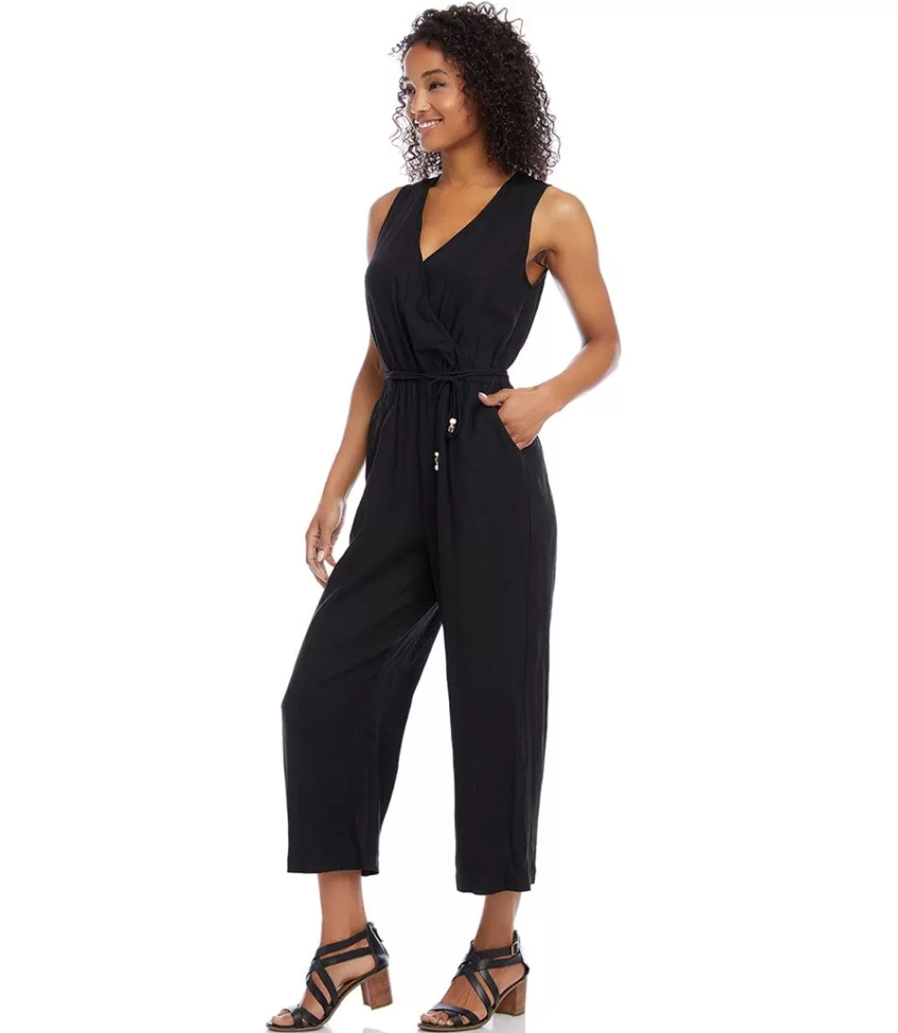 Petite Size Cropped Jumpsuit>Karen Kane Cheap