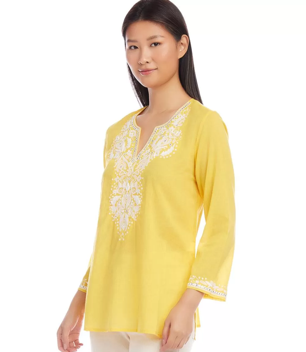 Petite Size Embroidered Tunic>Karen Kane Cheap